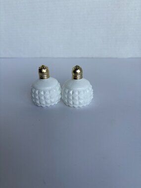 Vintage Milk Glass Salt and Pepper Shakers